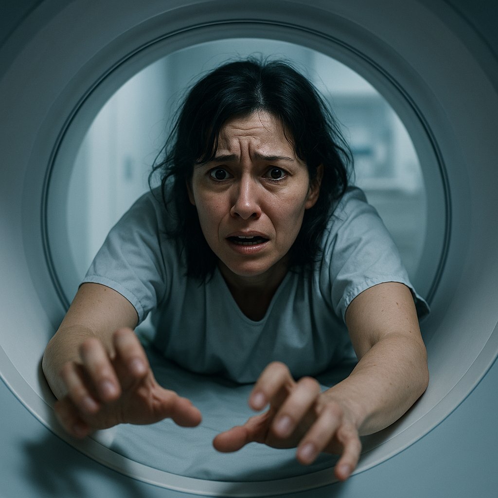 İzmir Tire Devlet Hastanesi’nde MR cihazına giren bir kadın, cihazın içinde unutuldu.