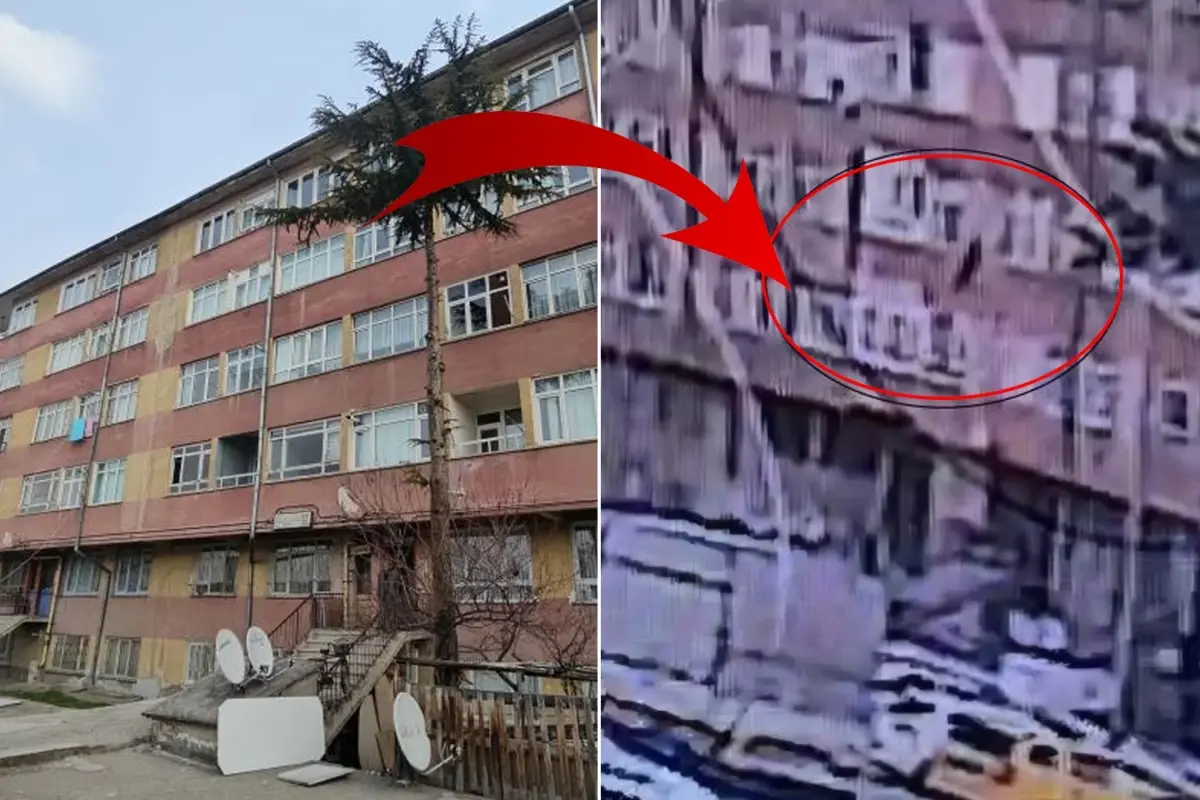 5. kattan balıklama atladı! Korkunç olay kamerada