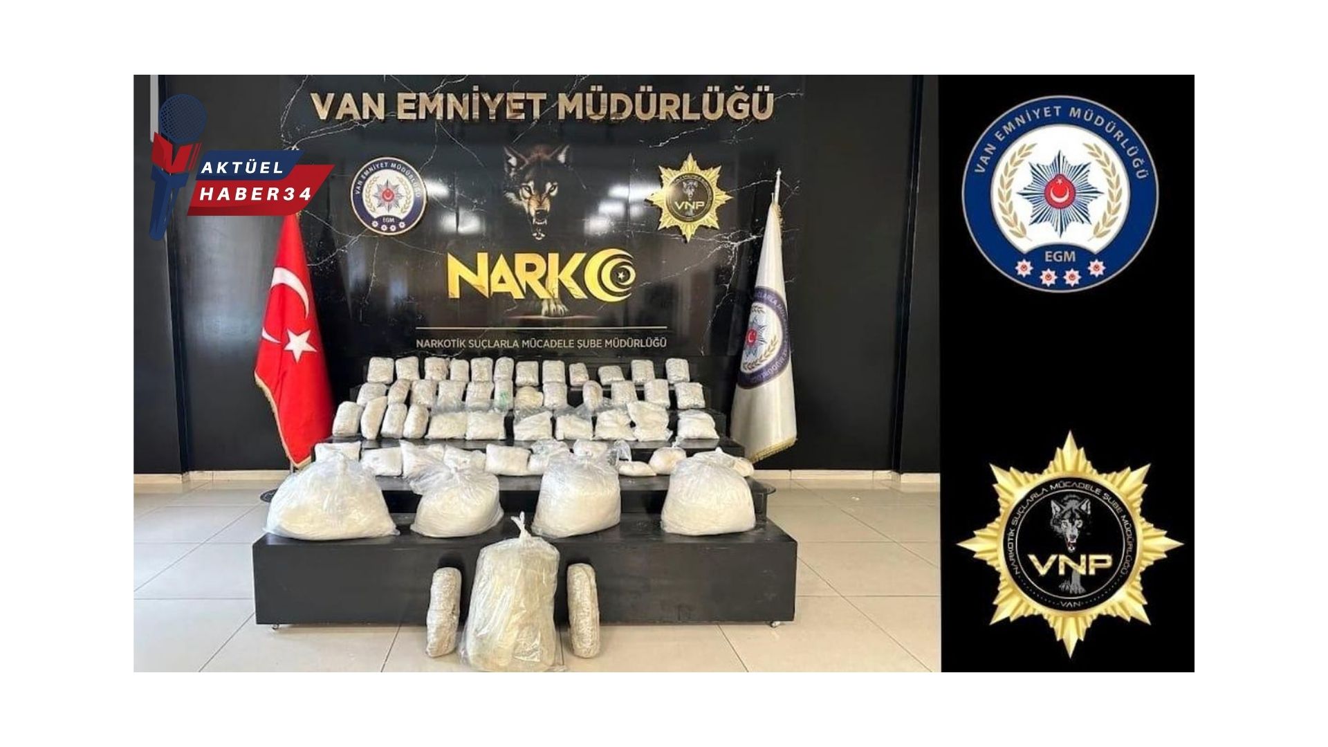 Van’da kamyonette 90 kilo uyuşturucu ele geçirildi