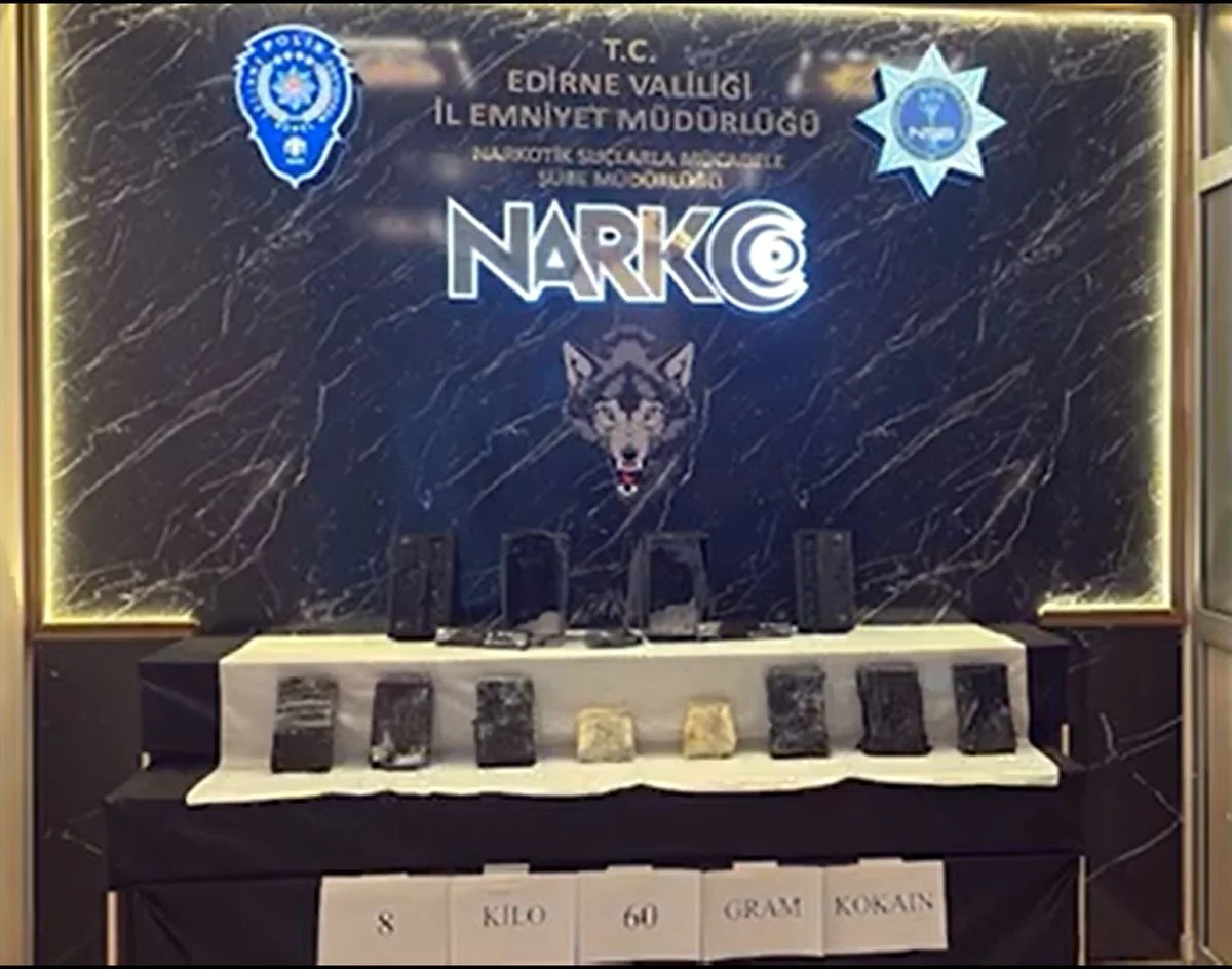 Kapıkule Sınır Kapısında 8 Kilo Kokain Ele Geçirildi