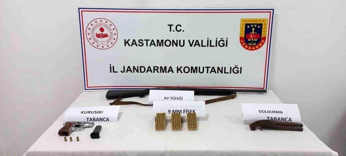 Kastamonu’da 4 adet silah ele geçirildi