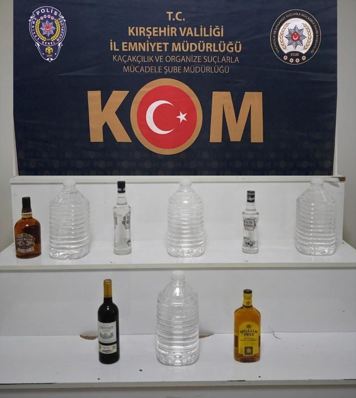 Kırşehir’de kaçak alkol operasyonunda 1 şüpheli yakalandı