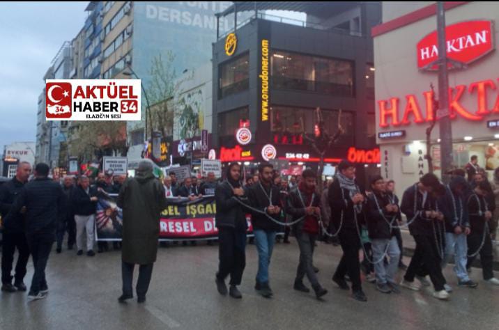 Elazığ’da Filistin’e Destek Yürüyüşü Gerçekleştirildi