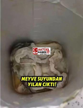 Meyve Suyundan Yılan Çıktı